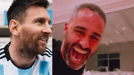 Pollo Álvarez y Lionel Messi