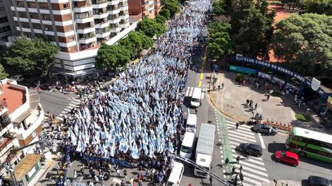 Los Andes | La Cámpora hizo una demostración de fuerza en la movilización a Plaza de Mayo. Twitter @CFKArgentina