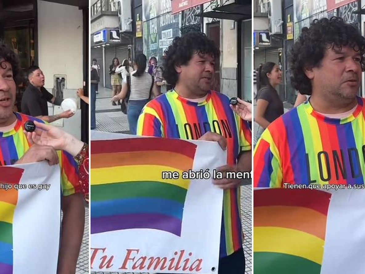 El emotivo mensaje de una padre hacia su hijo a quien acompañó en la marcha.&nbsp;