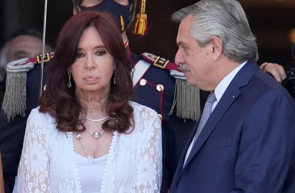 Cristina Kirchner y Alberto Fernández en el Congreso (AP)