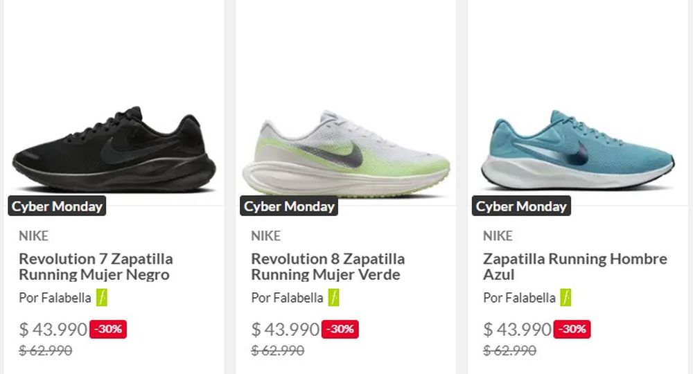 Zapatillas en CyberMonday 2025 de Falabella Chile