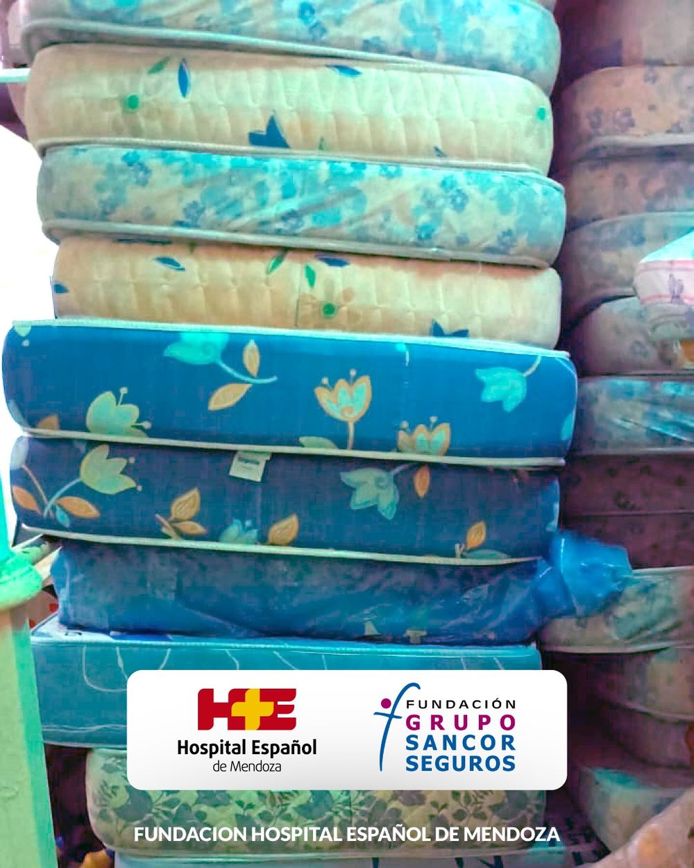 Donaciones del hospital Español de Mendoza a víctimas del temporal en Bahía Blanca.