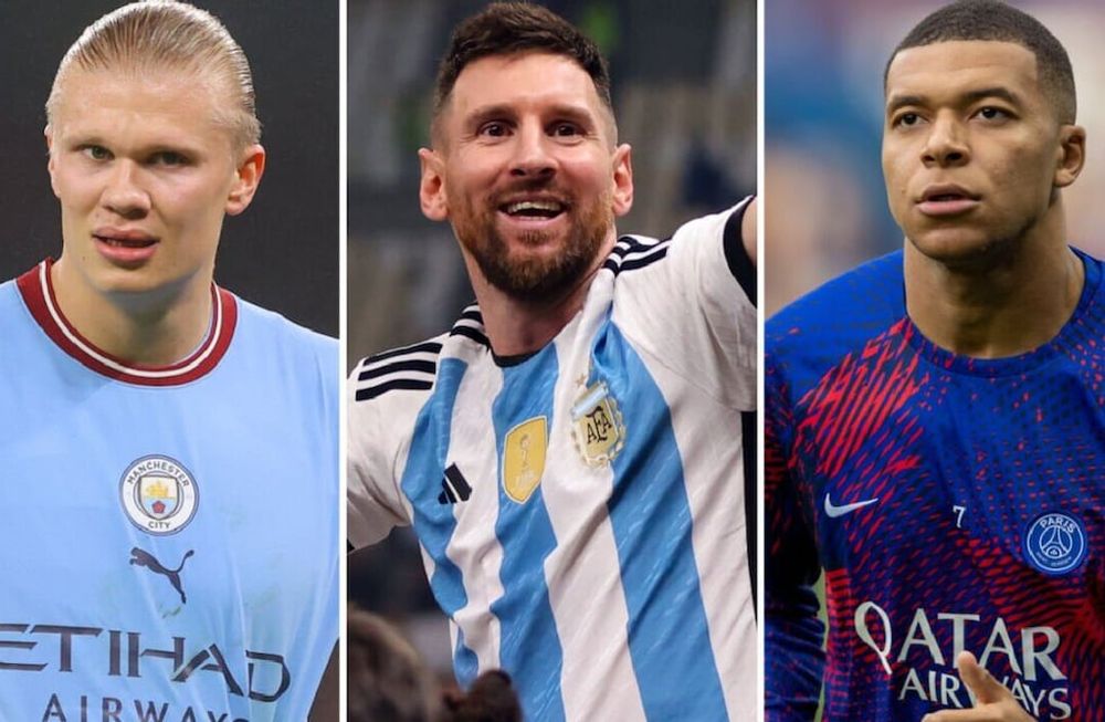 Haaland le ganó a Messi y Mbappé.