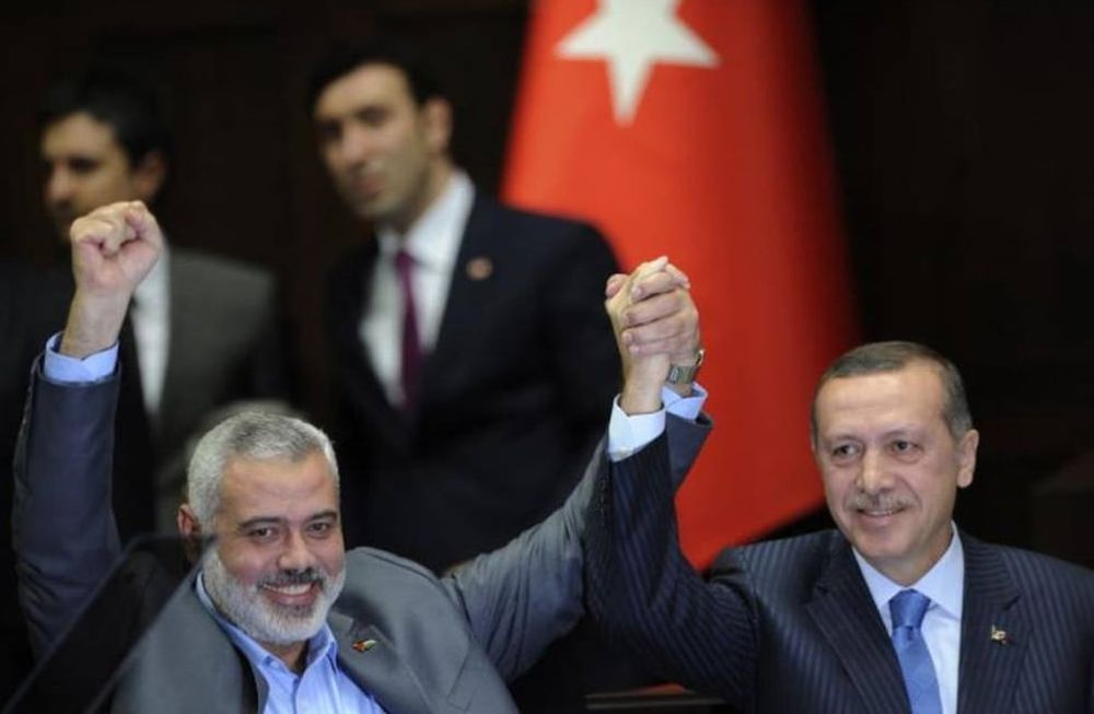 Recep Erdogan e Ismail Haniye, presidente de Turquía y jefe político de Hamás respectivamente, en una imagen de archivo que registra la estrecha relación entre los líderes.