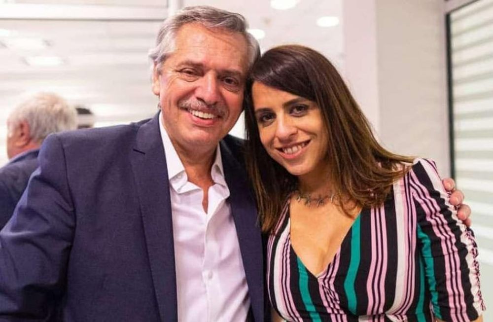 El presidente Alberto Fernández junto a Victoria Donda.