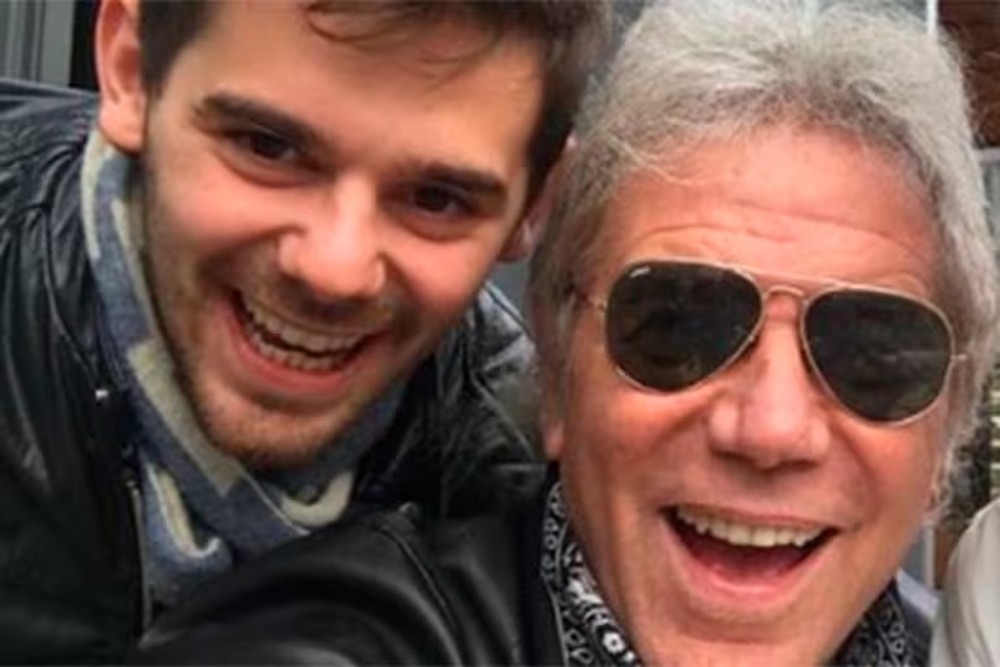 Beto Casella junto a su hijo Franco.