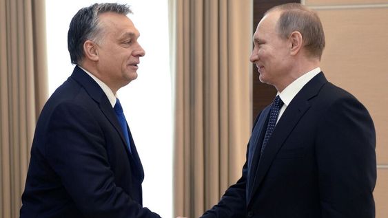 Víktor Orbán y Vladimir Putin, presidentes de Hungría y Rusia respectivamente, en una imagen de archivo.