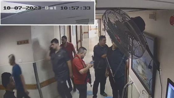 Las FDI difundieron los videos de las cámaras de seguridad del hospital Shifa, el más grande de la Franja de Gaza, donde se ve a terroristas de Hamás, el día de la masacre, ingresando al mismo con rehenes.