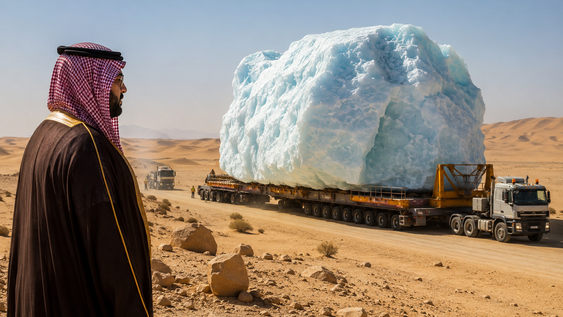 transportar un iceberg para llevar agua al desierto: el ambicioso experimento de un principe saudi que desafio a la ingenieria