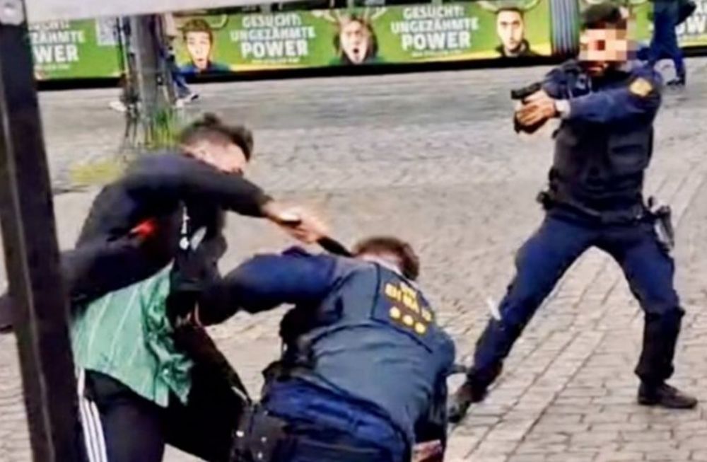 El atacante fue baleado por la Policía y terminó herido. Captura: El País