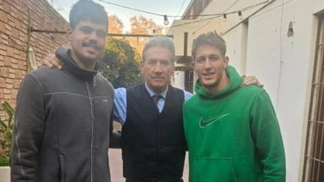 Los Andes | La foto de la polémica: Hugo Auradou y Oscar Jegou junto al abogado Rafael Cuneo Libarona.