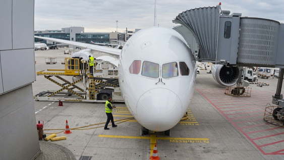 Segundo previos a la caída del avión en un aeropuerto de Alemania.