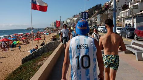 Argentinos en Reñaca, postal típica de cada verano
