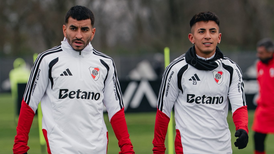 River Plate sueña con su tercer triunfo al hilo: Javier Correa y Thiago Almada, figuras del conjunto millonario.&nbsp;