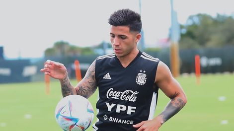 Enzo Fernández, el joven talento que aceleró en la recta final y se metió en la lista de la Selección Argentina para el Mundial. / archivo