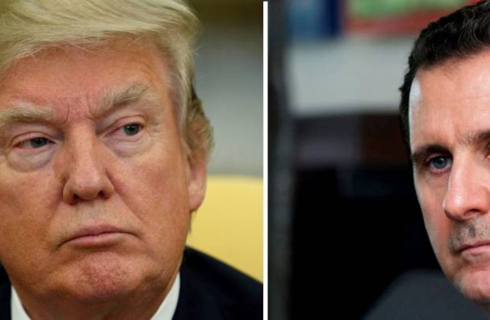 Donald Trump y  Bashar al-Assad.
