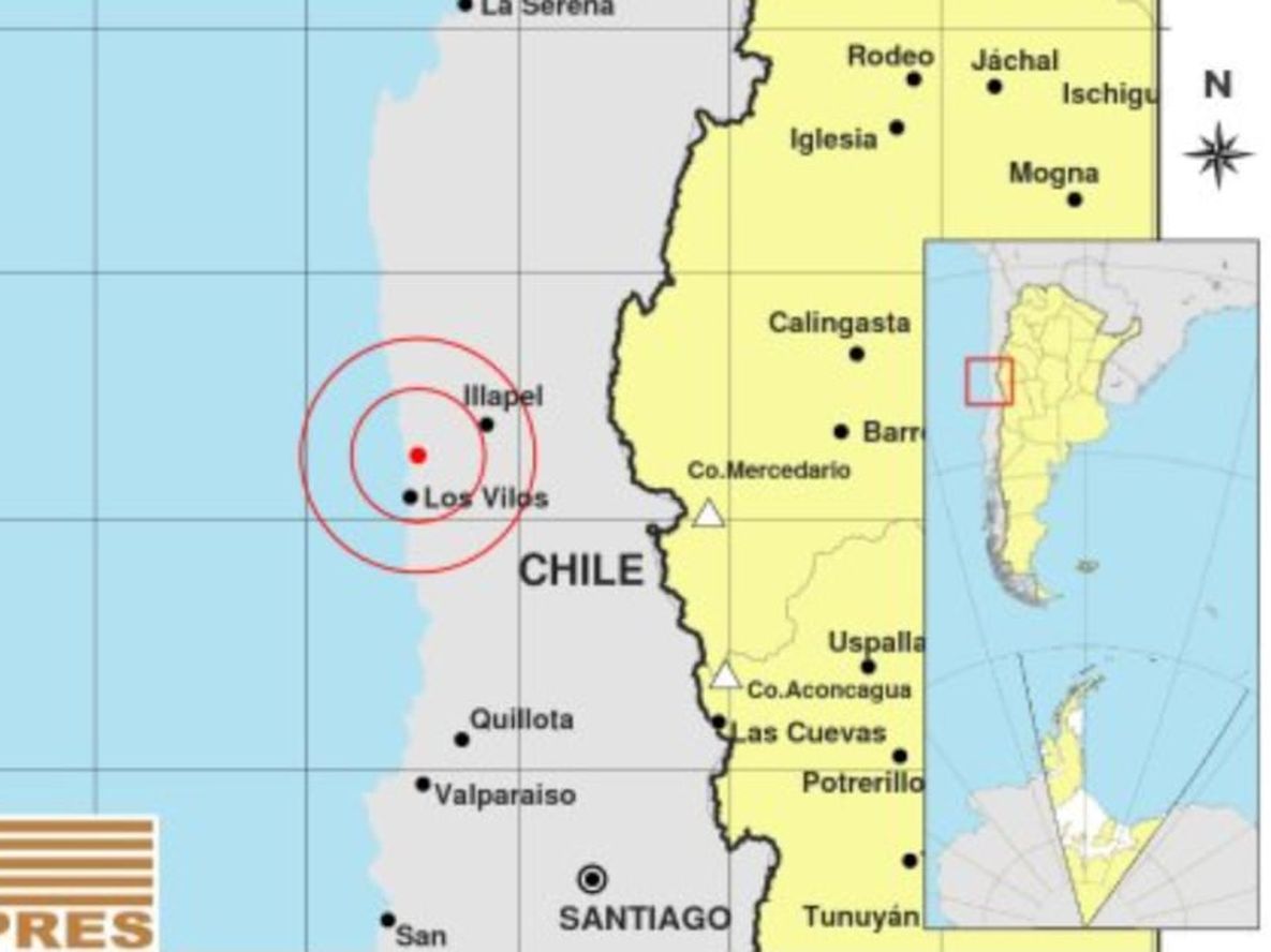 El epicentro del temblor fue Chile y se ubicó en los 5,2 grados.