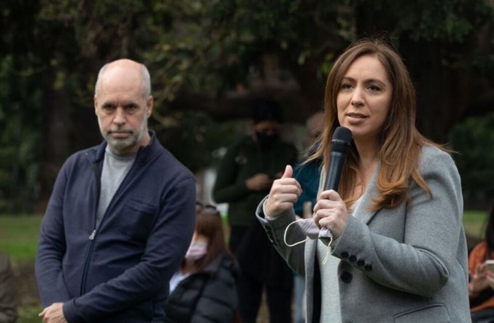 María Eugenia Vidal Junto al jefe de Gobierno porteño, Horacio Rodríguez Larreta.