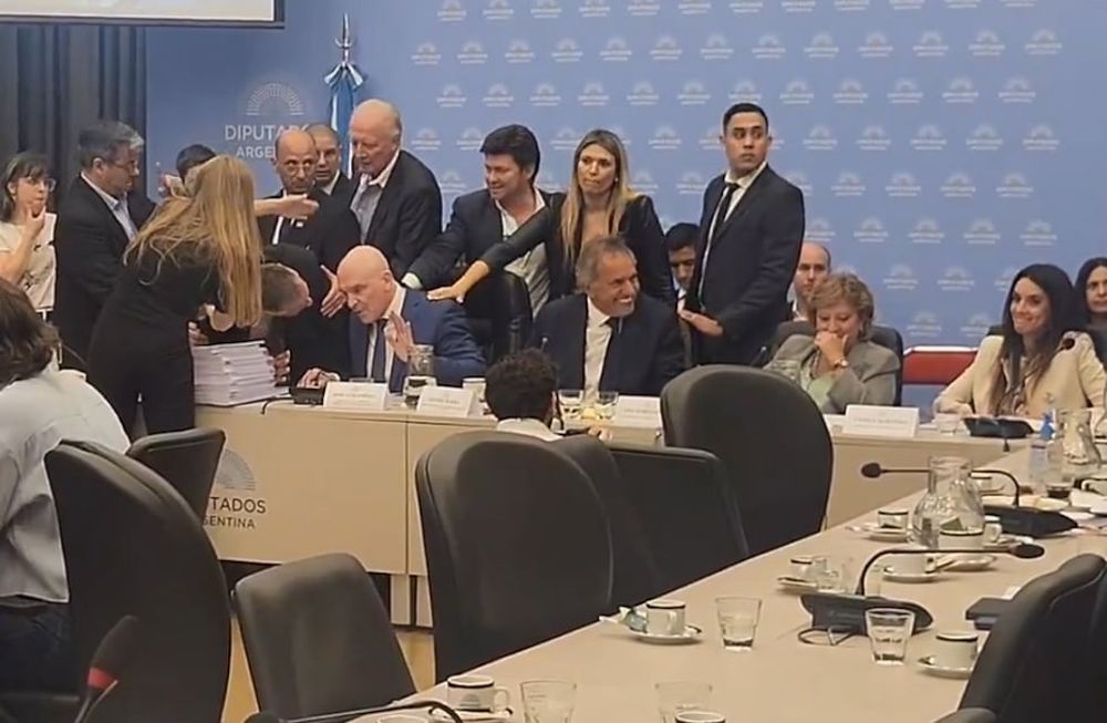 Los Diputados Espert y Castagneto casi se van a las manos (Foto: captura video).