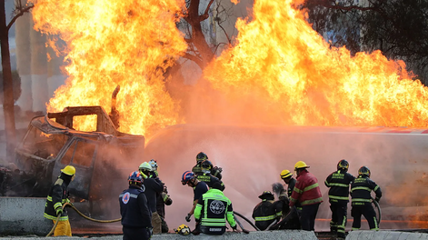 Explotó un camión de Gas en México
