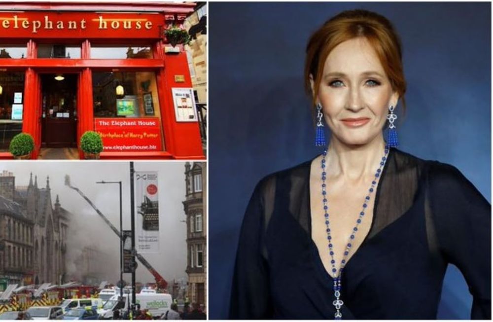 La Casa del Elefante es conocida como el lugar de nacimiento de Harry Potter, sufrió un terrible incendio. Gentileza / @ElScotsman (twitter)