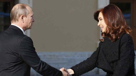 Vladimir Putin y Cristina Fernández de Kirchner.