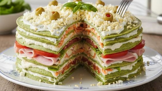 fresca y rendidora: como hacer una torre de panqueques de espinaca, ideal para las juntadas de fin de ano