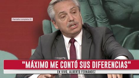 Los Andes | Alberto Fernández habló sobre las críticas de Máximo Kirchner al acuerdo con el FMI.
