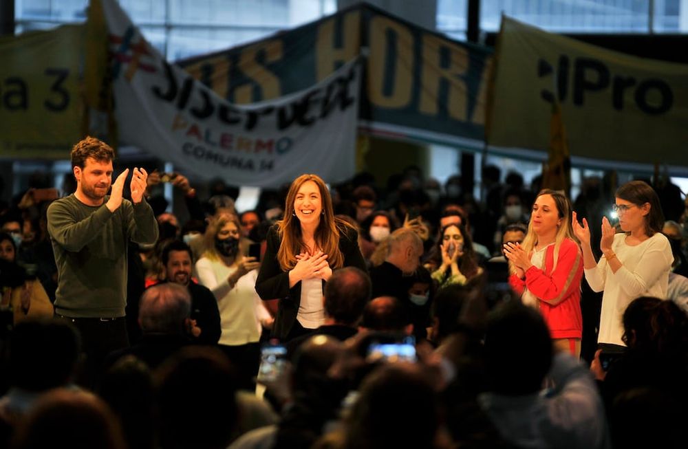 Acto de cierre de campaña de Juntos por el Cambio. Mauricio Macri en la RuralMaria Eugenia Vidal Foto Clarín