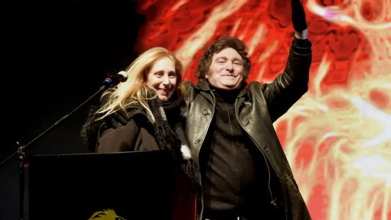 Javier Milei y su hermana Karina.