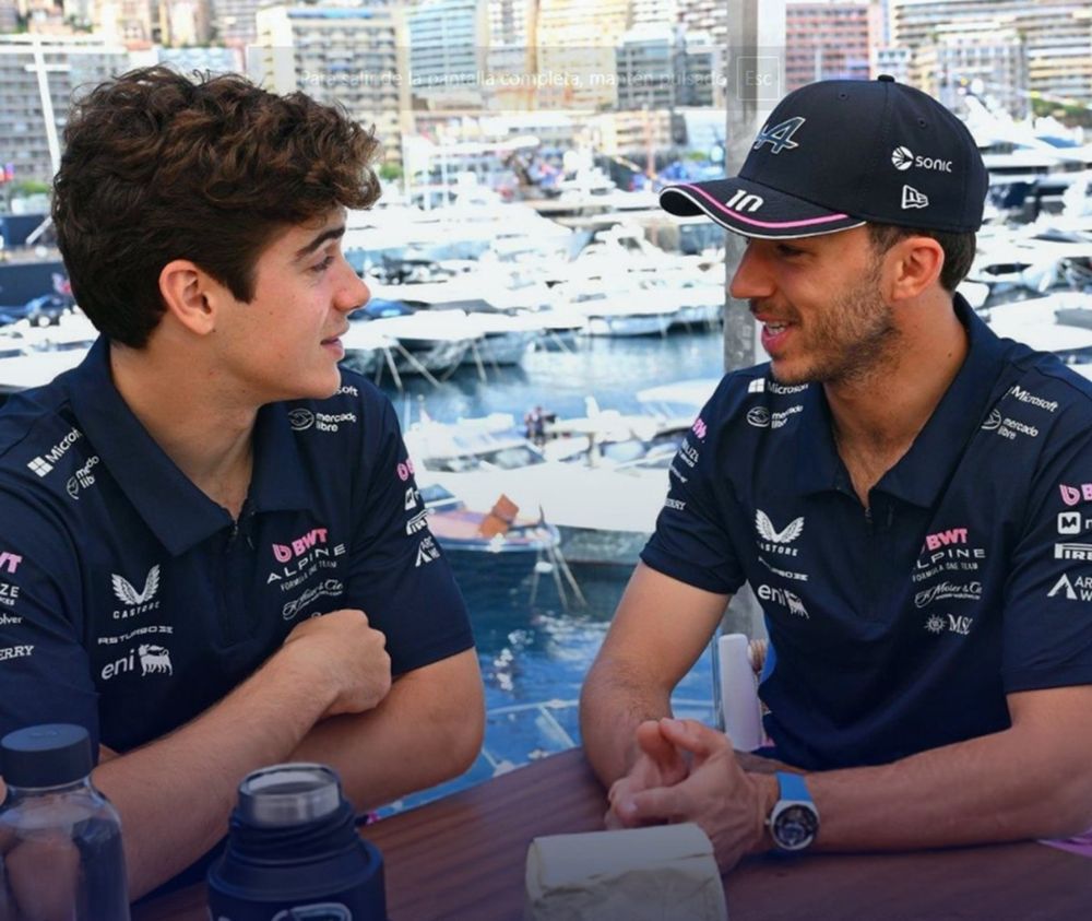 Franco Colapinto sorprendió a Pierre Gasly con un mate argentino antes del  Gran Premio de Mónaco