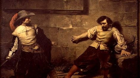 Los Andes | La expresión estar contra la espada y la pared es de uso corriente. Foto: Mosqueteros, atribuida al pintor Francisco Domingo Marqués.