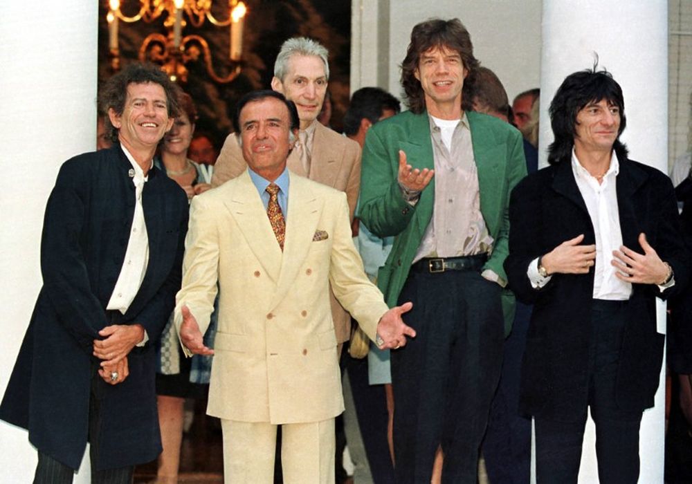 El día que Carlos Menem recibió a los Rolling Stones en la Residencia Presidencial de Olivos.