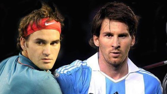 Lionel Messi, rendido a los pies de Roger Federer. / Gentileza.