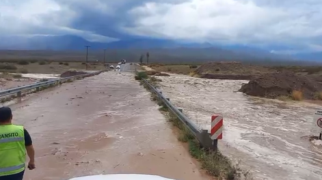 Las lluvias provocaron un colapso en el puente de la Ruta 149 en Uspallata&nbsp;