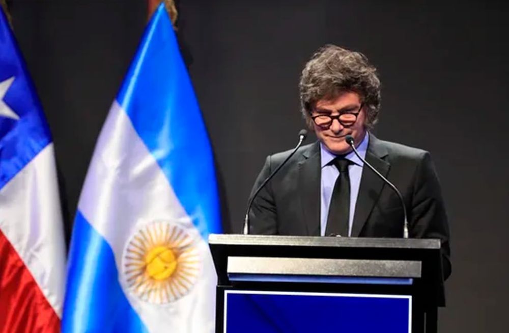 Javier Milei disertó en Chile. Foto: ámbito