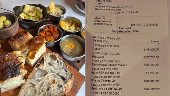 Fue a comer a una reconocida parrilla, pidió una cena contundente y un detalle en el ticket lo sorprendió.