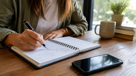 Según psicólogos, escribir a mano en una agenda ayuda a concretar objetivos.&nbsp;