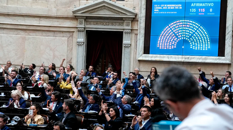 Diputados aprobó la reforma laboral con 135 votos y 115 rechazos.
