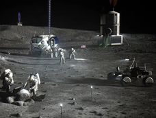 Recreación de una base lunar de la NASA&nbsp;
