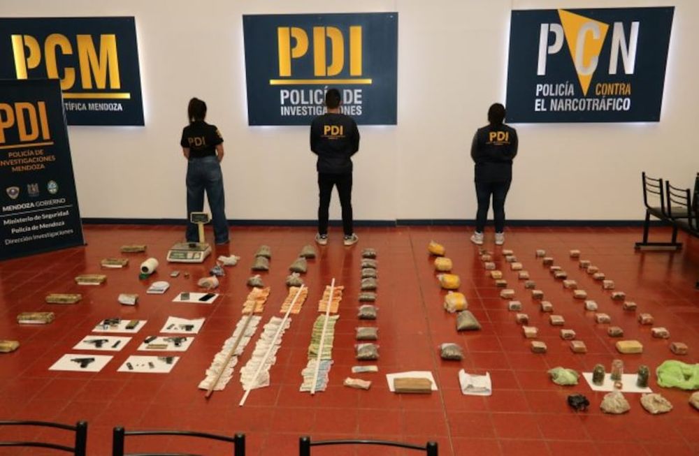 La marihuana decomisada ayer en el Gran Mendoza. | Foto: Ministerio de Seguridad y Justicia