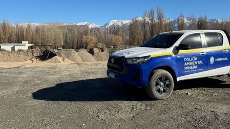 Ordenan el cese inmediato de actividades de una cantera que funcionaba de forma irregular en Uspallata