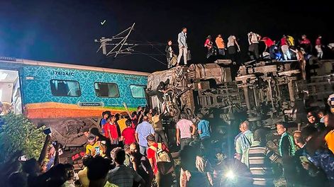 Accidente de trenes en la India