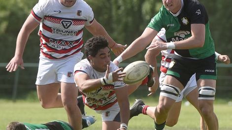Marista metió un triunfo histórico ante Los Duendes por 42-28. / Gentileza: Marcelo Carubín (UAR)
