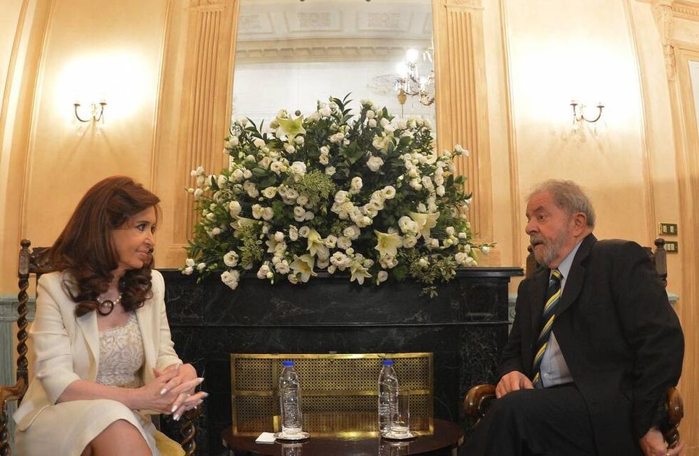 Cristina Kirchner junto a Lula Da Silva. (archivo)