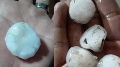 Fuerte tormenta en Santa Rosa: “Cayó granizo del tamaño de un huevo”