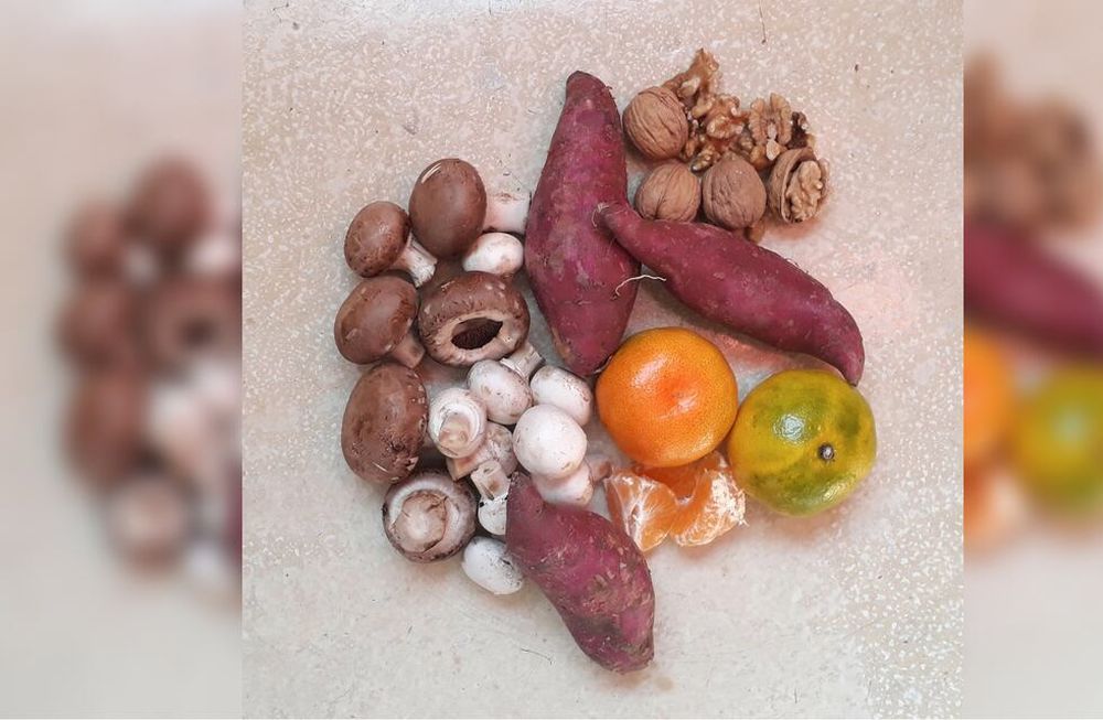 Otoño batatas, hongos, nueces... delicias de estación