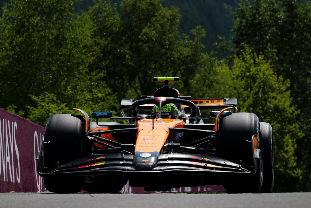 Lando Norris, l&iacute;der del Gran Premio de B&eacute;lgica de la F&oacute;rmula 1