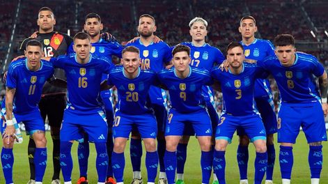 Los 11 de arranque de la selección argentina en el amistoso ante Costa Rica. (Prensa Argentina)