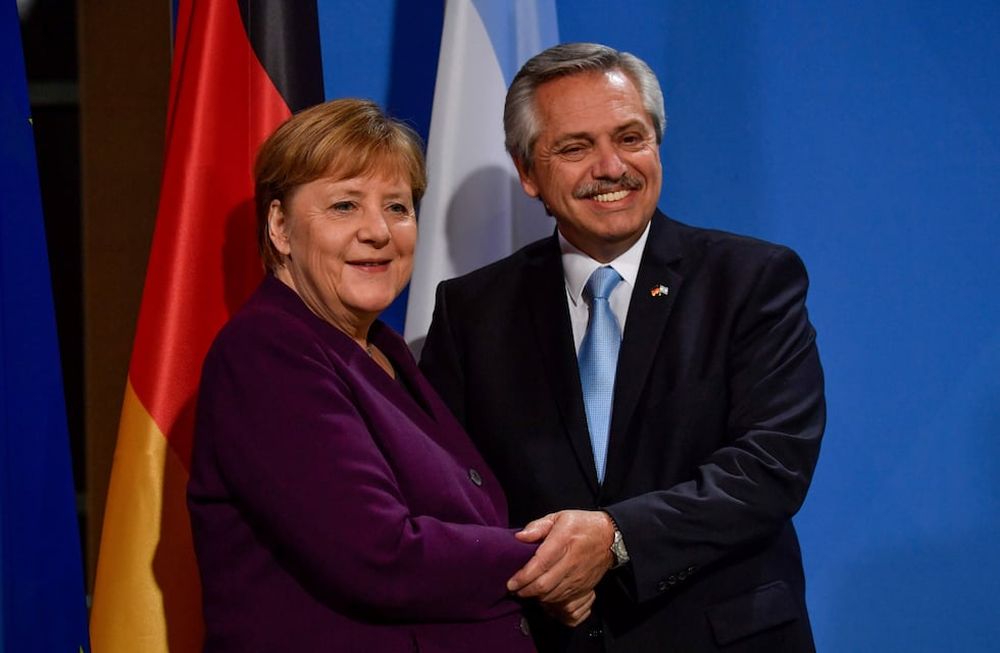 Angela Merkel y Alberto Fernández. / archivo